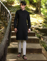 BLACK BLENDED KURTA TROUSER | JJKP-A-33253
