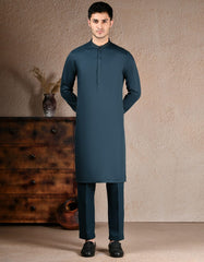 DARK GREEN BLENDED KURTA TROUSER | JJKP-A-33270