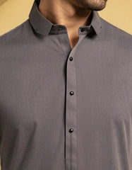 GREY BLENDED CASUAL KAMEEZ SHALWAR