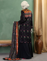 BLACK LAWN PRINTED UNSTITCHED 3PC
