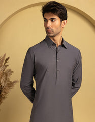 GREY COTTON CASUAL KAMEEZ SHALWAR