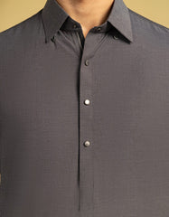 GREY COTTON CASUAL KAMEEZ SHALWAR