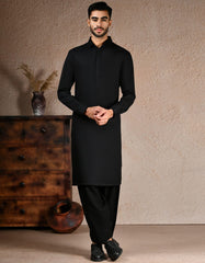 BLACK BLENDED KAMEEZ SHALWAR | JJKS-W-33331