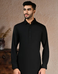 BLACK BLENDED KAMEEZ SHALWAR | JJKS-W-33331