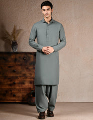 GREEN BLENDED KAMEEZ SHALWAR | JJKS-W-33332