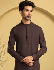 BROWN BLENDED KURTA TROUSER
