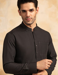 BLACK BLENDED KURTA TROUSER
