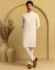 FAWN BLENDED KURTA TROUSER