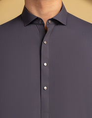 GREY BLENDED CASUAL KAMEEZ SHALWAR