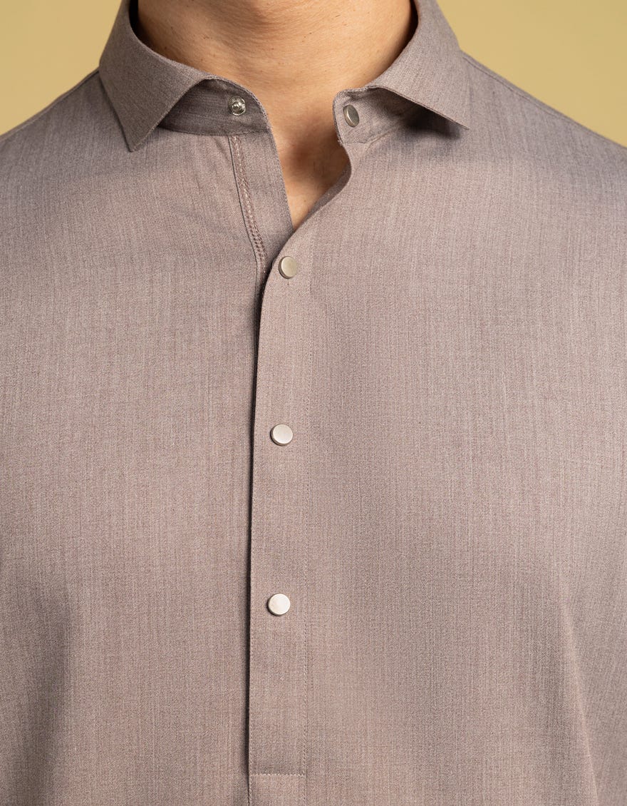 BROWN BLENDED CASUAL KAMEEZ SHALWAR
