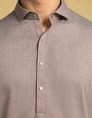 BROWN BLENDED CASUAL KAMEEZ SHALWAR