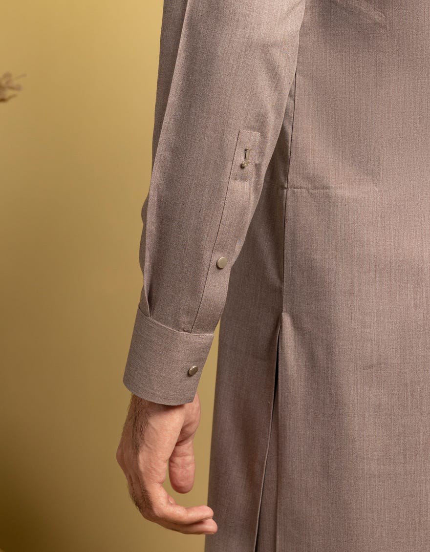 BROWN BLENDED CASUAL KAMEEZ SHALWAR