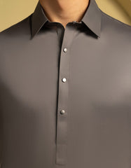 GREY COTTON CASUAL KAMEEZ SHALWAR