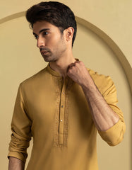 MUSTARD BLENDED SEMI-FORMAL KURTA