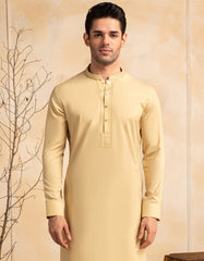 BEIGE BLENDED KURTA TROUSER