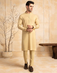 BEIGE BLENDED KURTA TROUSER