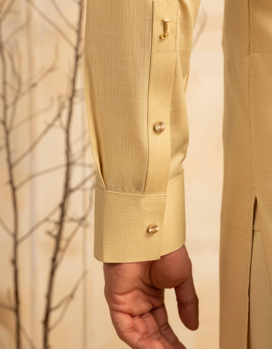 BEIGE BLENDED KURTA TROUSER
