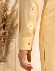 CREAM BLENDED SEMI-FORMAL KAMEEZ SHALWAR