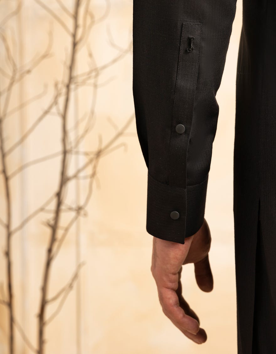 BLACK BLENDED SEMI-FORMAL KAMEEZ SHALWAR