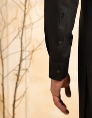 BLACK BLENDED KURTA TROUSER