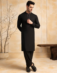 BLACK BLENDED SEMI-FORMAL KAMEEZ SHALWAR