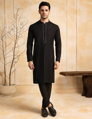 BLACK BLENDED KURTA TROUSER