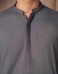 GREY BLENDED SEMI-FORMAL KURTA TROUSER