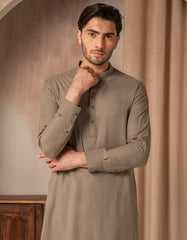 BEIGE BLENDED CASUAL KAMEEZ SHALWAR