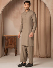 BEIGE BLENDED CASUAL KAMEEZ SHALWAR