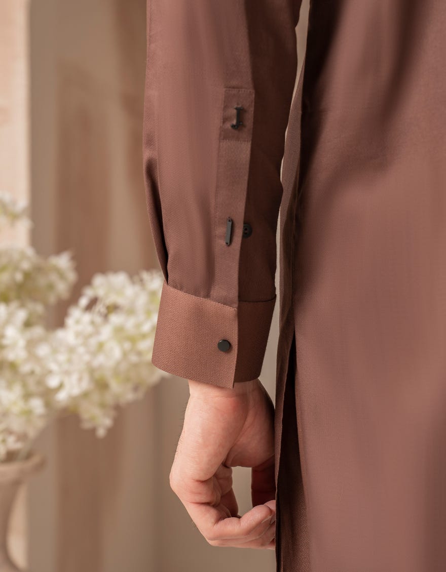 BROWN COTTON CASUAL KAMEEZ SHALWAR