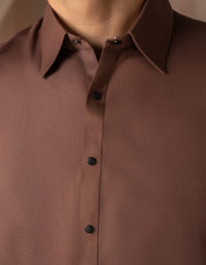 BROWN COTTON CASUAL KAMEEZ SHALWAR