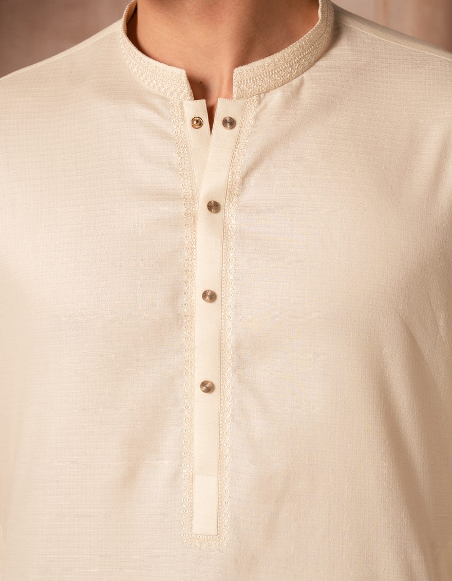 FAWN COTTON SEMI-FORMAL KURTA