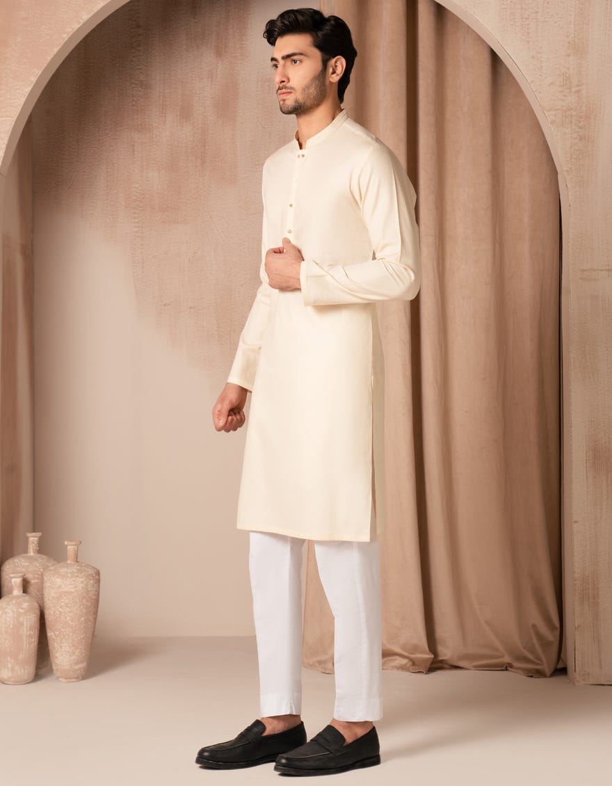 FAWN COTTON SEMI-FORMAL KURTA