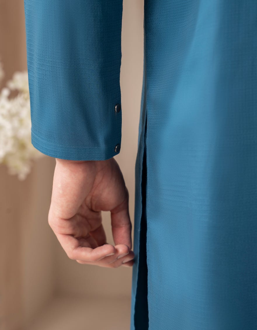 BLUE COTTON SEMI-FORMAL KURTA