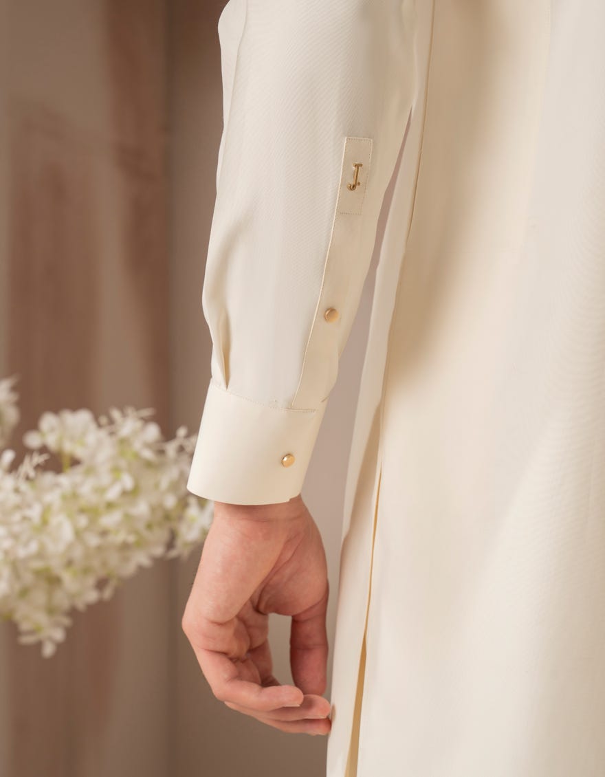 CREAM BLENDED SEMI-FORMAL KAMEEZ SHALWAR