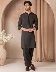 BLACK BLENDED SEMI-FORMAL KAMEEZ SHALWAR