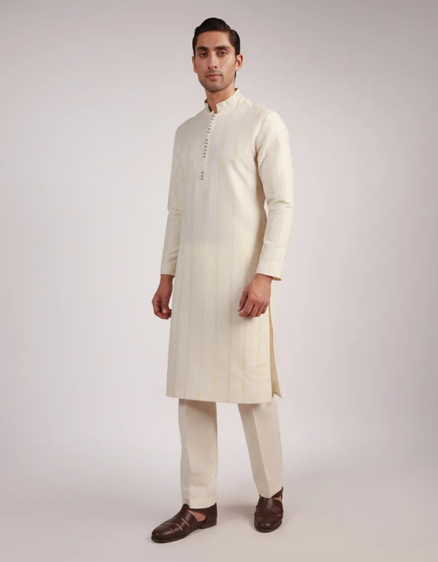 CREAM FORMAL KURTA
