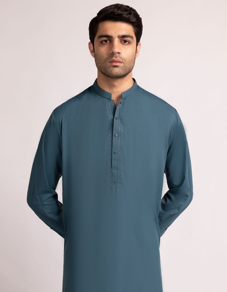 SEA GREEN SEMI-FORMAL KAMEEZ SHALWAR