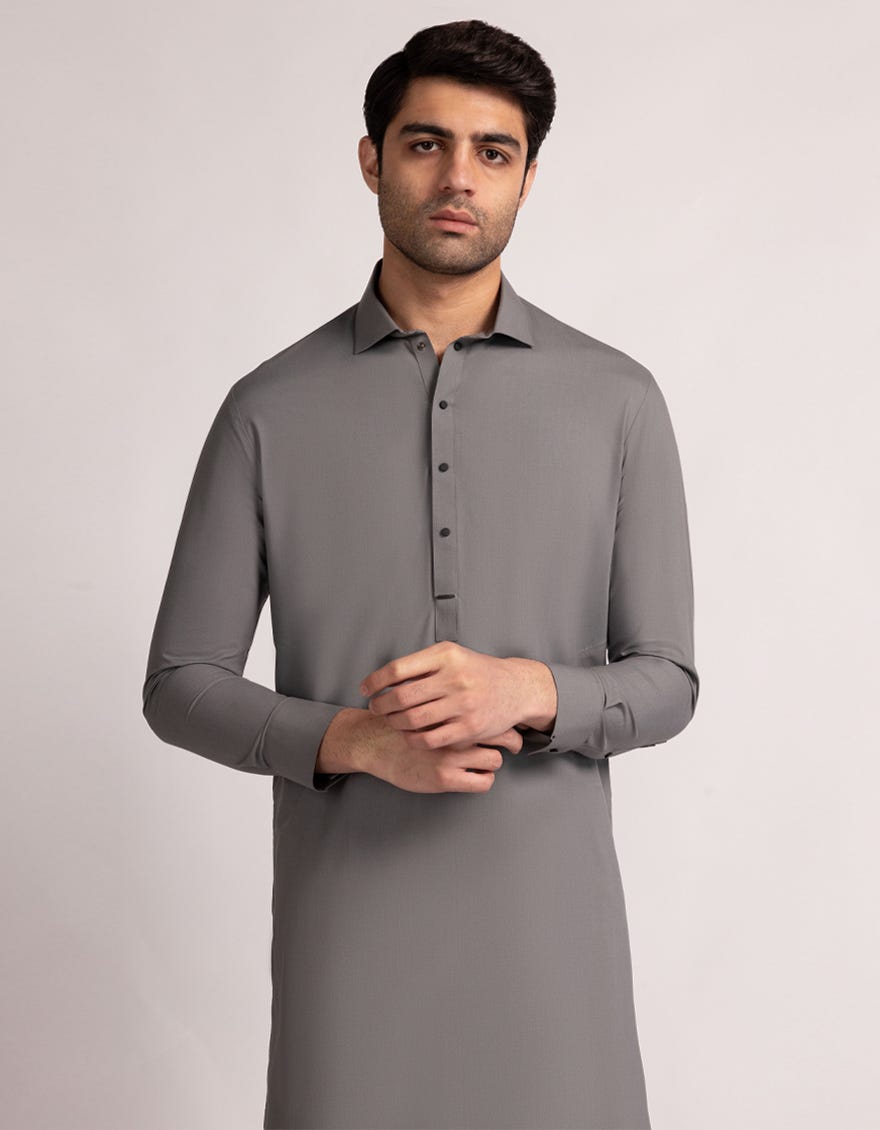 GREY CASUAL KAMEEZ SHALWAR