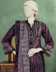 BLUE LAWN EMBROIDERED UNSTITCHED 3PC