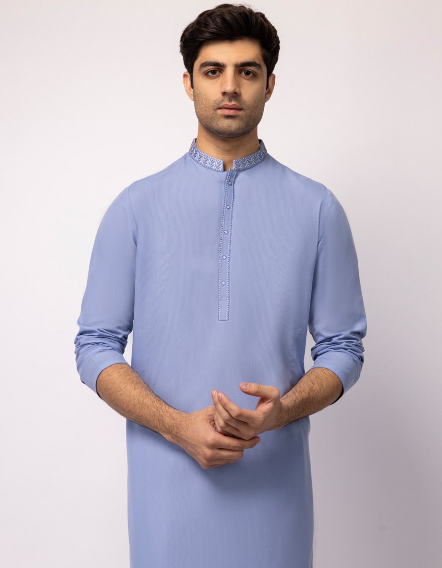 PERIWINKLE SEMI-FORMAL KURTA