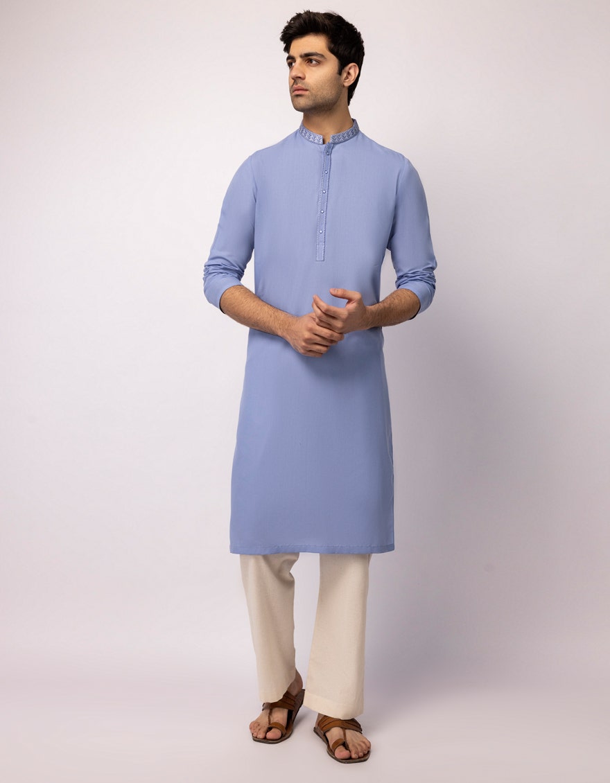 PERIWINKLE SEMI-FORMAL KURTA