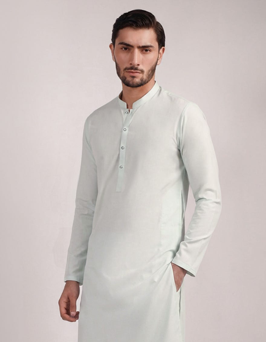 AQUA GREEN PLAIN KURTA