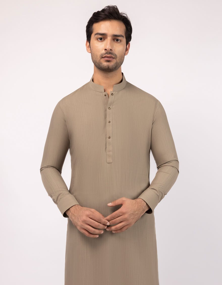 CEMENT GREY CASUAL KURTA TROUSERS