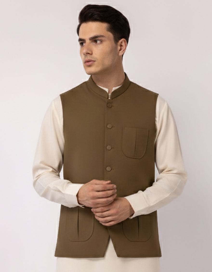 CAMEL CASUAL WAISTCOAT
