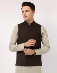 BROWN PLAIN WAISTCOAT