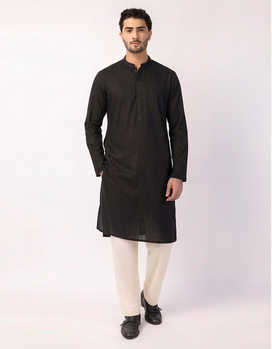 black-cotton-semi-formal-kurta-jjks33900