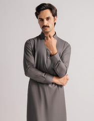 GREY PLAIN KAMEEZ SHALWAR