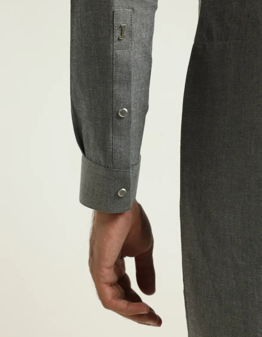 GREY COTTON CASUAL SHORT KURTA