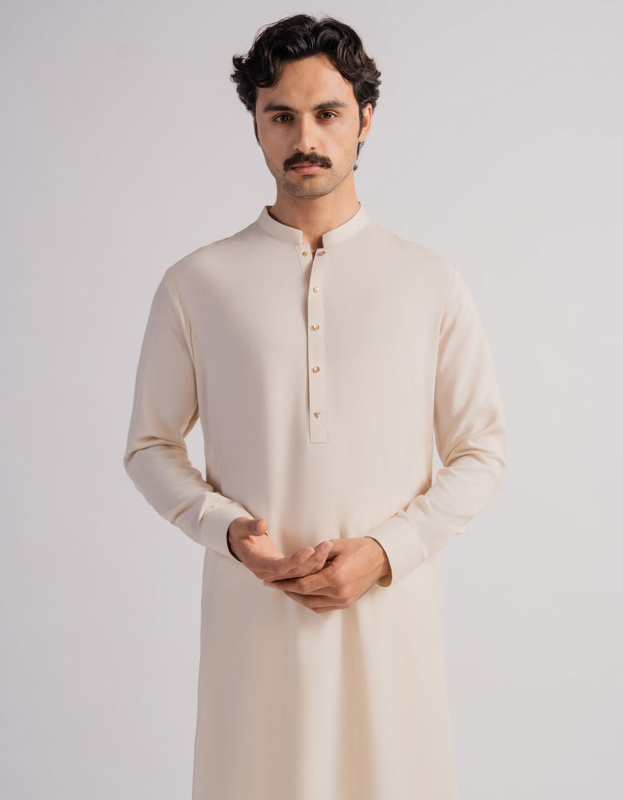 CREAM CASUAL KURTA TROUSERS